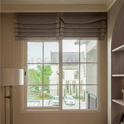 หน้าต่างกระจกบานเลื่อน กรอบประตูวัสดุ UPVC สีขาว