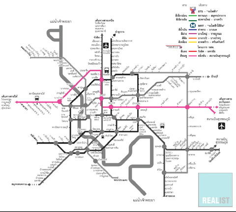 สถานีกลางบางซื่อ, Grand station, รถไฟฟ้าสายสีน้ำเงิน, รถไฟฟ้าสายสีเขียว, รถไฟฟ้าชานเมืองสายสีแดง, รถไฟฟ้าสายสีแดงอ่อน, รถไฟฟ้าความเร็วสูง, รถไฟฟ้าสายสีม่วง, Interchange station, สวนจตุจักร, ideo mobi ประชาชื่น